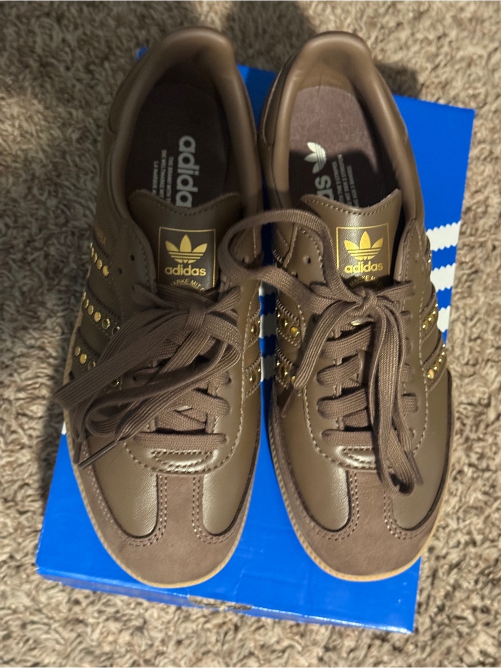 Adidas Samba Brown Leather Sneakers